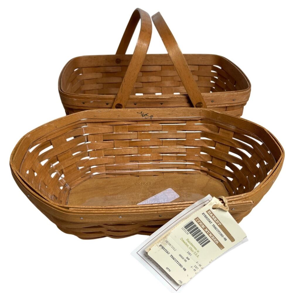 NWT Longaberger Handwoven In Ohio Handmade Fall Harvest Basket
